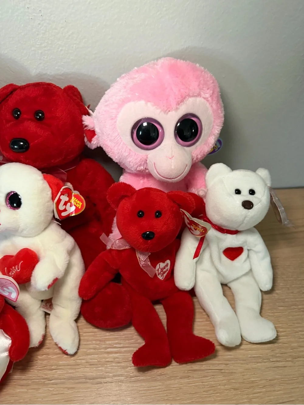 Valentine's Day Beanie Babies and Ty plushies 10 stuffed animals